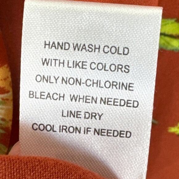 Daniel Rainn Quin Blouse Rust Floral Embroidered Lace Split Hem Size S NWT Boho - Picture 7 of 7